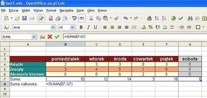 Jak wstawić nowy wiersz w komórce w OpenOffice Calc