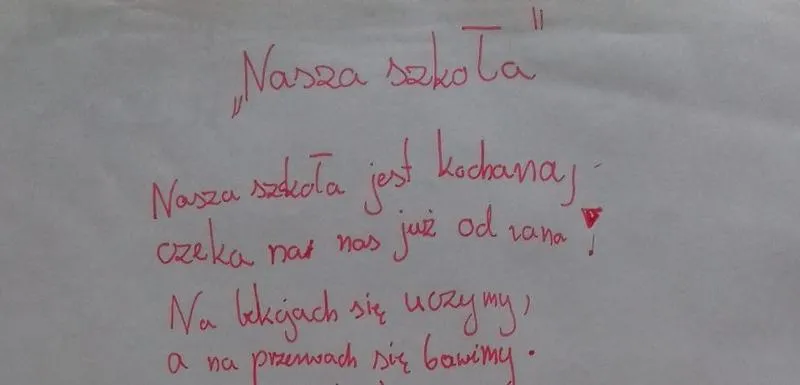 Emocje w wierszu o szkole