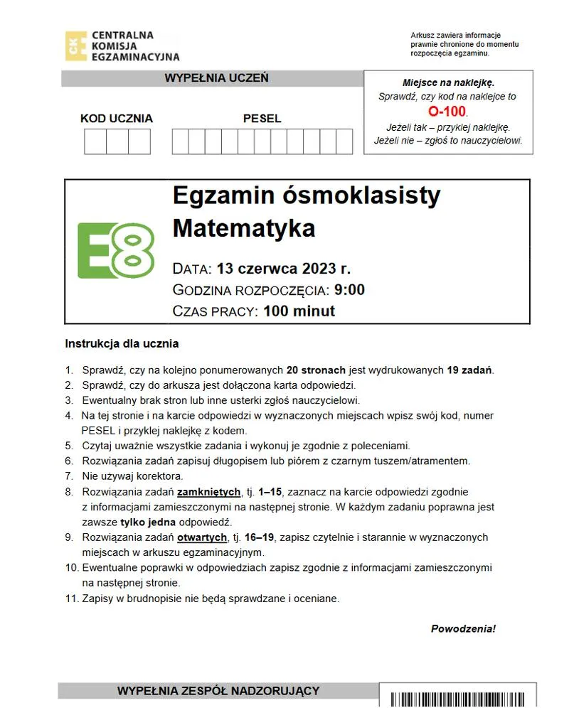 Przygotowanie do egzaminu