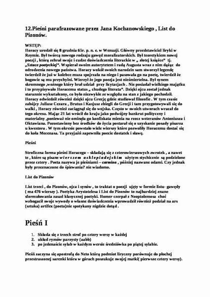 Wiersz stroficzny i ciągły